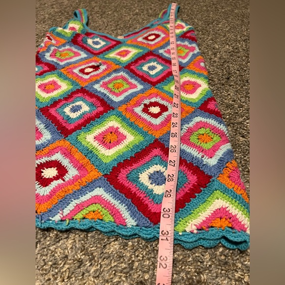 Show Me Your MuMu Granny Square Libra Cover Up Micro Mini Dress - Picture 4 of 13